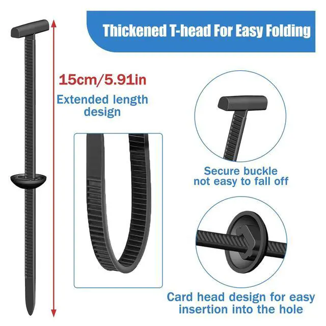 Alt view image 5 of 6 - 200PCS Upgraded Nylon Zip Ties with Pliers & Storage Box, Self-Locking UV-Resistant Heavy-Duty Fasteners for Car Bumper Fender Engine Cover Repair, Home Garden Outdoor Organization