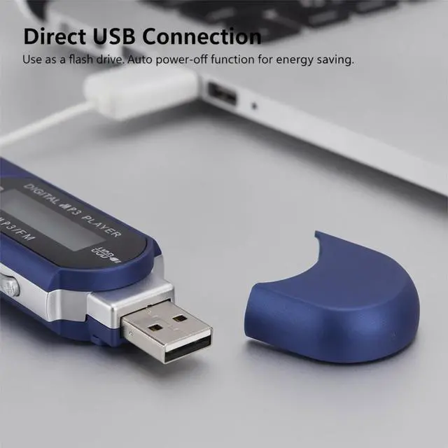 Alt view image 3 of 7 - Retro USB MP3 Player, LCD Display Music Player Supports MP3 WMA Formats with Synchronized Lyrics, USB Port, Card up to 32GB Auto Shutdown, Ideal Gifts for Mate (Blue)