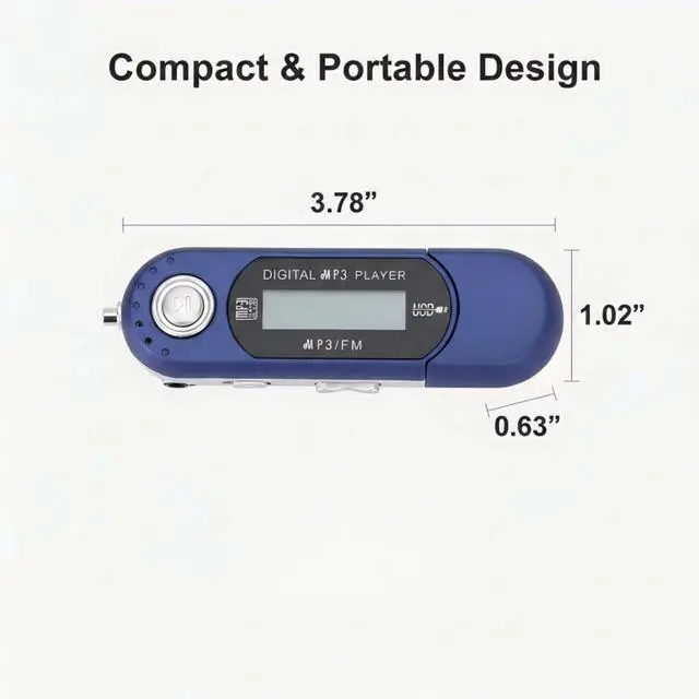 Alt view image 6 of 7 - Retro USB MP3 Player, LCD Display Music Player Supports MP3 WMA Formats with Synchronized Lyrics, USB Port, Card up to 32GB Auto Shutdown, Ideal Gifts for Mate (Blue)