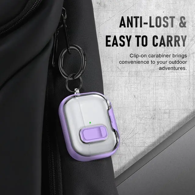 Alt view image 6 of 6 - for AirPods Pro 3 Case (2025) with Phone Stand & Cleaner Kit, Cute Soft Silicone Cover for AirPods Pro 3rd Genera case with Keychain for Women Men with Keychain for Airpod Pro case(2025) Light Purple