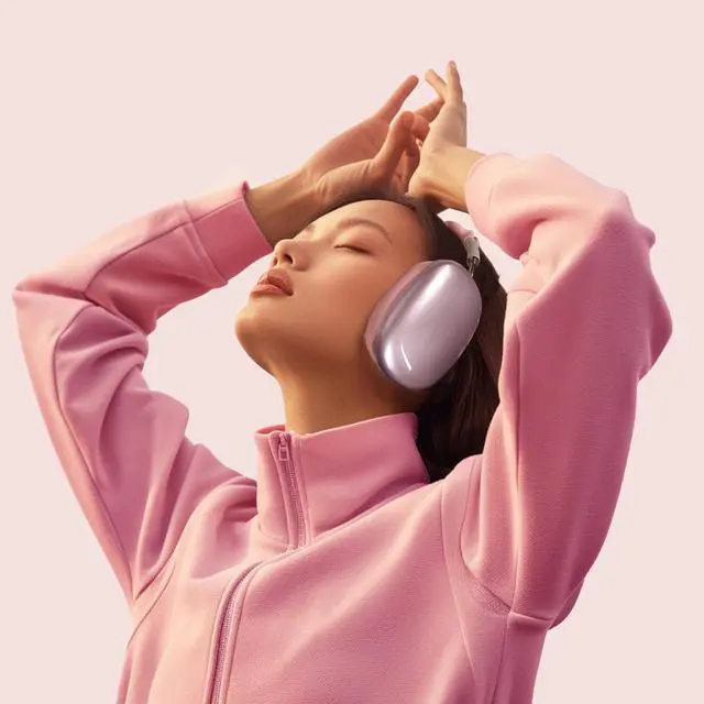 Alt view image 7 of 7 - 3 in 1 Silicone Case Cover for AirPods Max Headphones, Clear Soft TPU Ear Cups Cover/Ear Pad Case Cover/Headband Cover for AirPods Max (2024/2020), Ear Cushions Cover for AirPods Max(Pink)