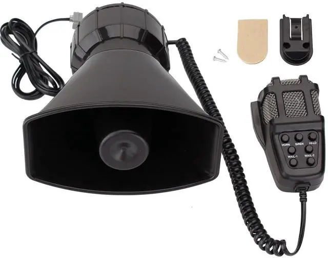 Main image of Horn Siren PA, 7 Tone Police Siren Pa System, 12V 100W Police Alarm | PA mic system, with handheld microphone amplifier