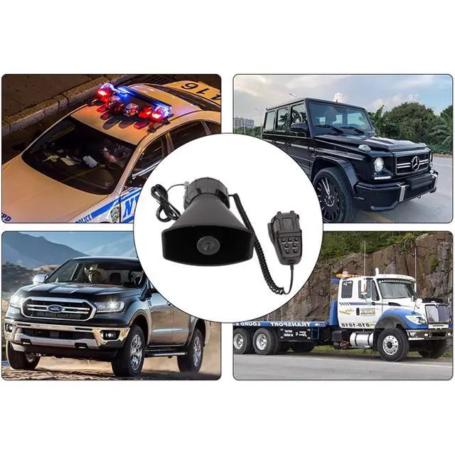 Alt view image 2 of 6 - Horn Siren PA, 7 Tone Police Siren Pa System, 12V 100W Police Alarm | PA mic system, with handheld microphone amplifier