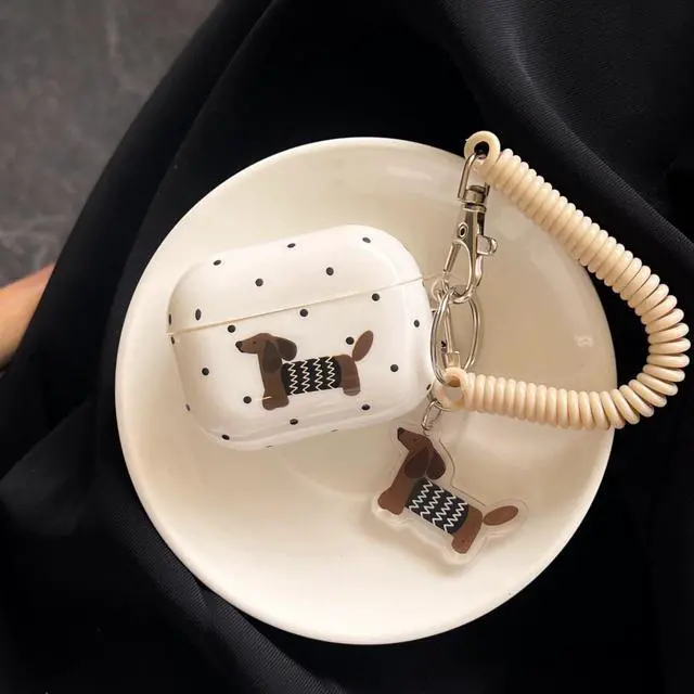 Alt view image 3 of 6 - Headphones Case for Airpods Pro 3, Cute TPU Protective Cover Interesting Dachshund Pattern Styles Compatible with Airpods Pro 3rd Generation for Girls Women (A)