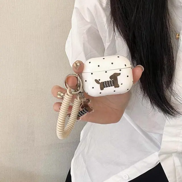 Alt view image 5 of 6 - Headphones Case for Airpods Pro 3, Cute TPU Protective Cover Interesting Dachshund Pattern Styles Compatible with Airpods Pro 3rd Generation for Girls Women (A)