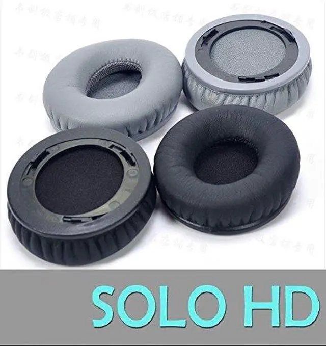 Alt view image 2 of 6 - Replacement Earpads Cushion Cover Compatible with Beats Solo 1.0 / Solo HD Wired Headphone Black