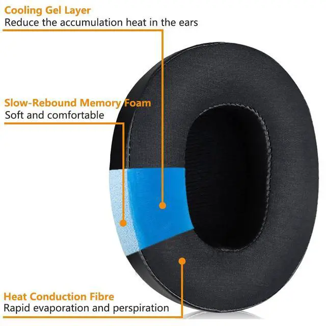 Alt view image 3 of 7 - Crusher Evo/Crusher Wireless Earpads Cooling Gel Hesh ANC/Hesh 3 Replacement Pads Upgrade Cushions Compatible with Skullcandy Crusher ANC/Crusher Evo, Hesh 3/Hesh Evo/Hesh ANC, Venue ANC Headphones