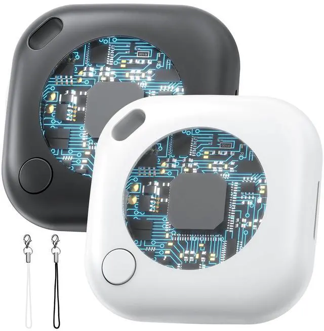Main image of 2-Pack Air Tracker Tags Compatible with Apple Find My (iOS Only), Bluetooth Tracker, Smart Keys Finder and Item Locator for Wallet Luggage Backpack (1B1W)