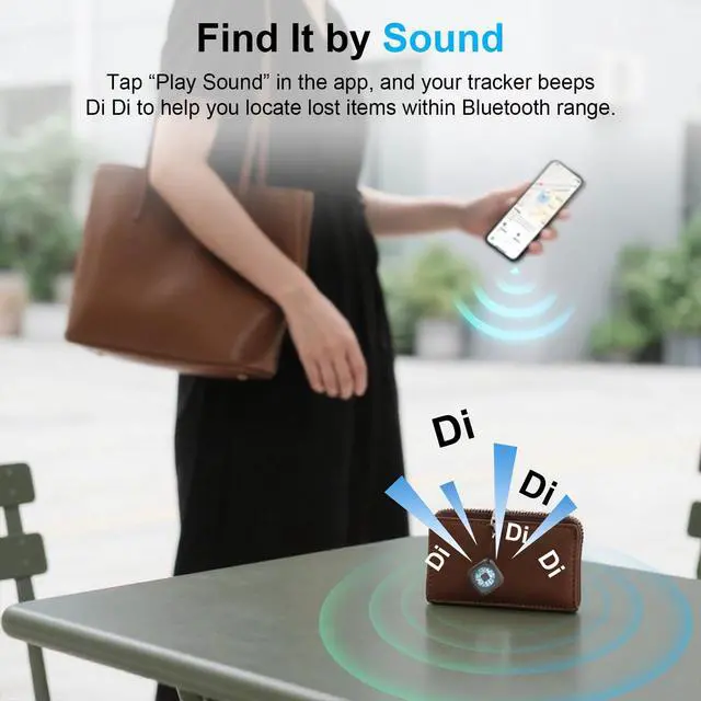 Alt view image 5 of 7 - 2-Pack Air Tracker Tags Compatible with Apple Find My (iOS Only), Bluetooth Tracker, Smart Keys Finder and Item Locator for Wallet Luggage Backpack (1B1W)