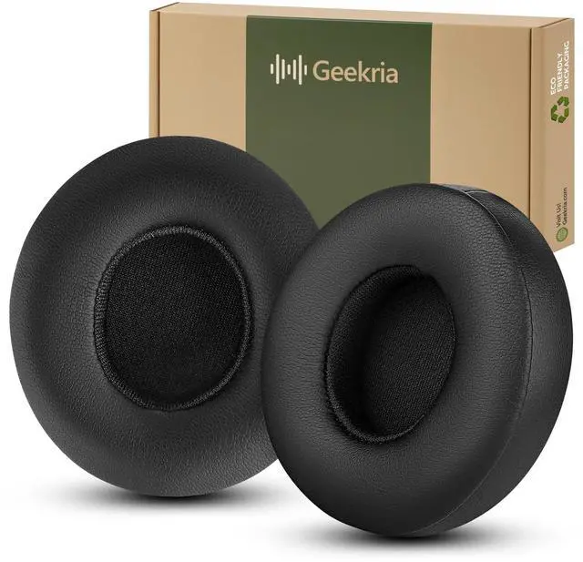 Main image of Replacement Ear Pads Compatible with Beats Solo 2 Wired (B0518) Headphones Ear Cushions, Repair Parts (Black)