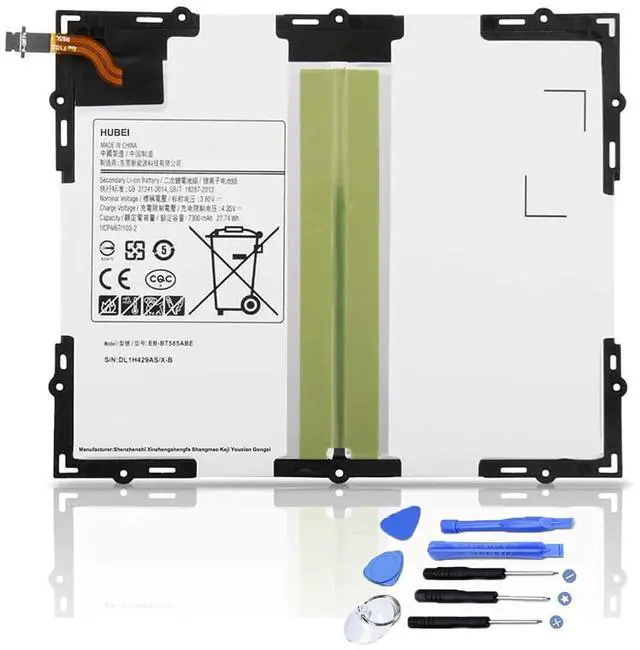 Main image of EB-BT585ABA EB-BT585ABE GH43-04628A Tablet Battery Replacement for Samsung Galaxy Tab A 10.1 10.1" 2016 SM-T580 SM-T585(3G,4G/LTE &WiFi) SM-P580 SM-P585 SM-T585C SM-T587 SM-T587P(3.8V 7800mAh)