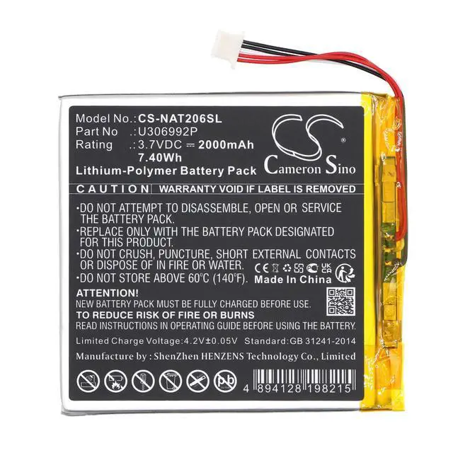 Alt view image 3 of 5 - Replacement Battery for ONN 100005206,100026191,Surf Tablet 7" U306992P