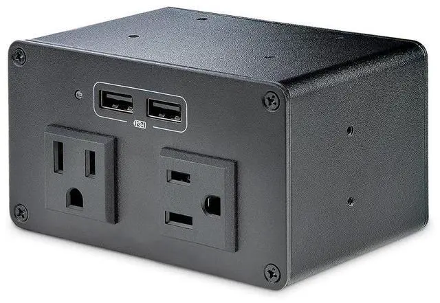 Main image of Power Outlet Module for Conference Table Connectivity Box - 2X AC Power and 2X USB-A - Power and Charging Hub (MOD4POWERNA)