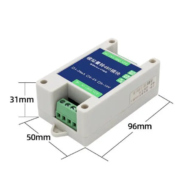 Alt view image 2 of 2 - 10/12 Bit AD Multi Channel 4-20Ma 0-5V 0-10V PLC Analog I/O Input to RS485 Modbus RTU TCP Converter Module (4-20mA)
