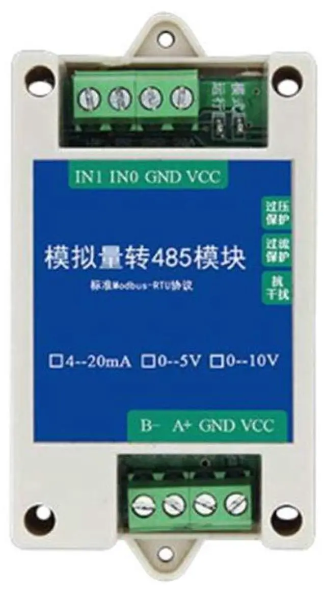 Main image of 10/12 Bit AD Multi Channel 4-20Ma 0-5V 0-10V PLC Analog I/O Input to RS485 Modbus RTU TCP Converter Module (0-10V)