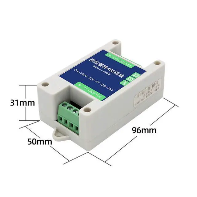 Alt view image 2 of 4 - 10/12 Bit AD Multi Channel 4-20Ma 0-5V 0-10V PLC Analog I/O Input to RS485 Modbus RTU TCP Converter Module (0-10V)