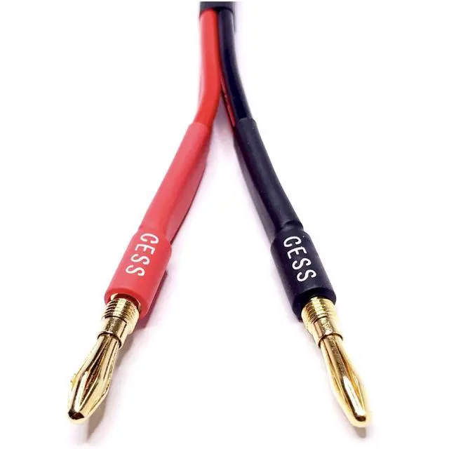 Alt view image 3 of 4 - Dual Banana Plugs Splitter, 2 Male to 4 Female | Banana Jack Adapter, 2-Channel Power Supply Splitter Cable, 14 AWG Soft Silicone, Tinned Copper Wire