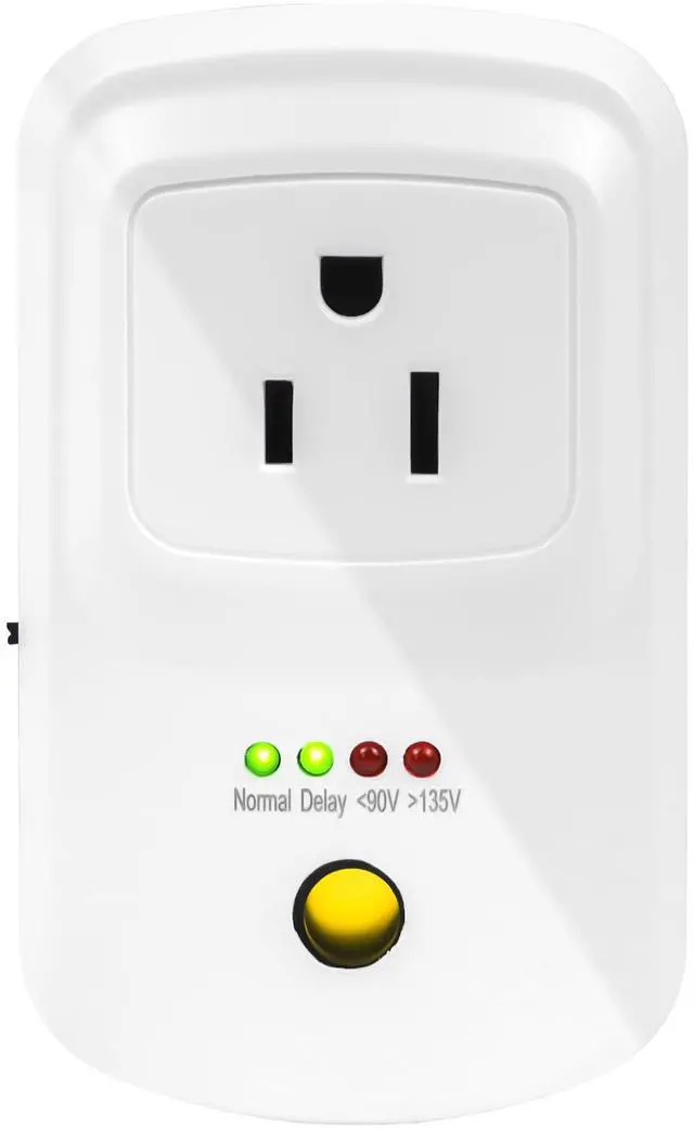 Main image of Refrigerator Surge Protector and Power Failure Alarm 3-Min Delay | 140J 15A Voltage Protector for Home Appliances, Deep Freezer Outlet Alarm Power Loss with 95dB Siren