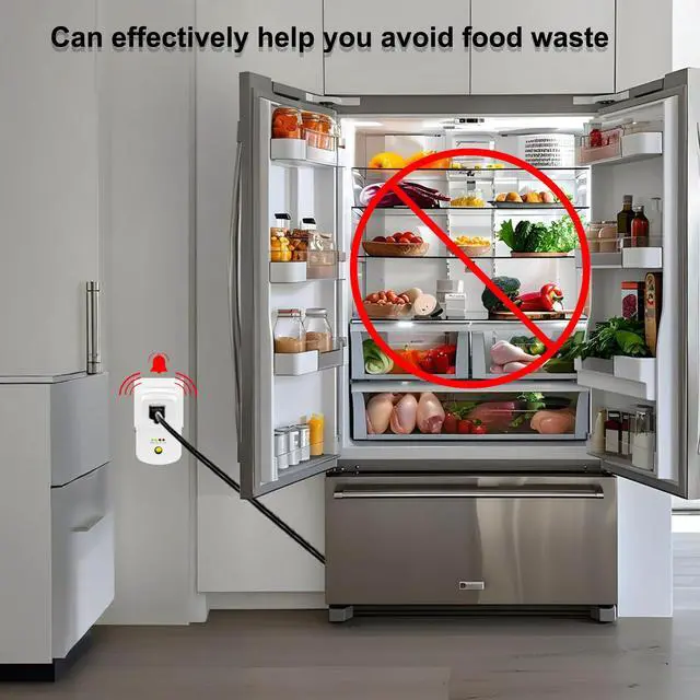 Alt view image 2 of 6 - Refrigerator Surge Protector and Power Failure Alarm 3-Min Delay | 140J 15A Voltage Protector for Home Appliances, Deep Freezer Outlet Alarm Power Loss with 95dB Siren