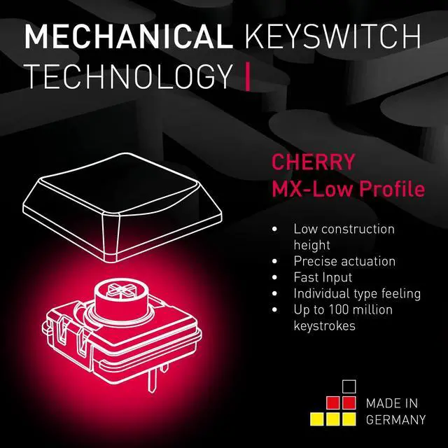 Alt view image 4 of 6 - MX-LP 2.1 Compact Wireless, Mechanical Gaming Keyboard in 65 Percent Format, Multi-Device, RGB Lighting, Rechargeable, MX Low Profile Speed Switches, Khaki