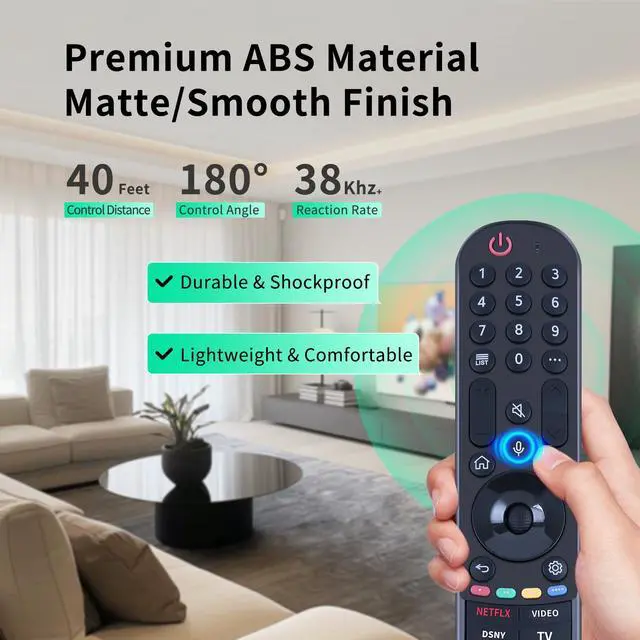 Alt view image 5 of 7 - AN-MR21GC MR21GA Voice Magic Remote Control for LG 2021 OLED G1, C1, A1 Series, 2021 QNED Mini-LED NanoCell UHD TVs UP80, UP75 Series TVs