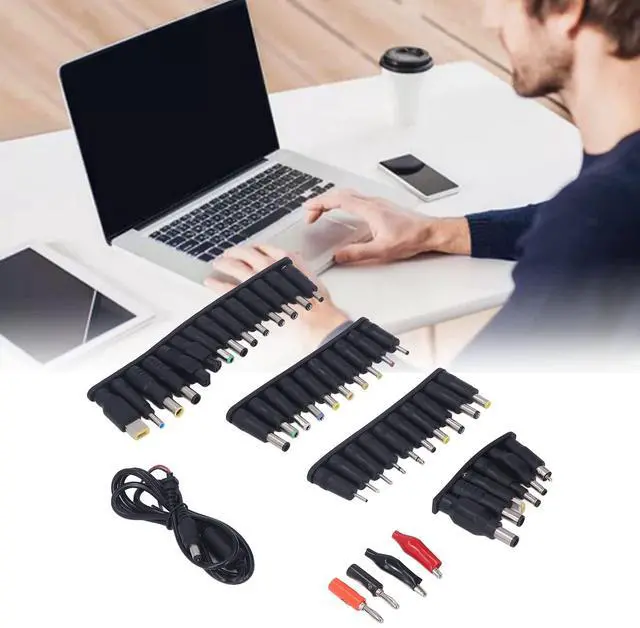 Alt view image 7 of 7 - 45PCS Universal Laptop DC Power Adapter Plug Kit with 5.5x2.1mm Female Base, Notebook Power Supply Connector Tips for Computer Charger Replacement