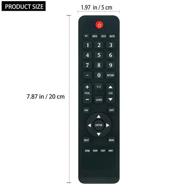 Alt view image 2 of 4 - RC00295P Remote Replacement for ViewSonic TV VT4200-L VS13915-1M VS13750-1M VS14569-1M VT2406-L VT2216-L VT1602-L VT2756-L VT3200-L CDE6500-L CDE3200-L