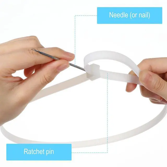Alt view image 3 of 7 - 100 Pcs White Zip Ties Heavy Duty Cable Ties Large Cable Tie Wraps Big 36 Inch for Indoor Outdoor Use for Indoor and Outdoor Binding Fences Awnings Tying Branches Bundling of Crops