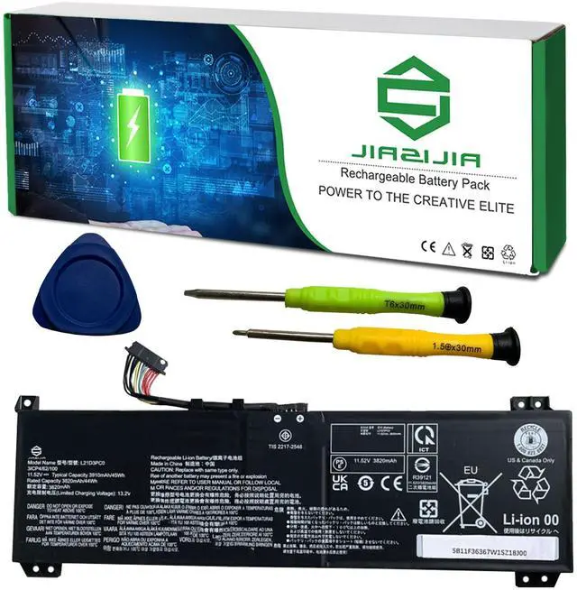 Main image of L21D3PC0 Laptop Battery Replacement for Lenovo Legion 5 15IAH7 15IAH7H Legion 5 Pro 16IAH7 16IAH7H Series SB11F36367 5B11F36370 L21M3PC0 SB11F36375 5B11F36371 L21C3PC0 SB11F36369 11.52V 45Wh