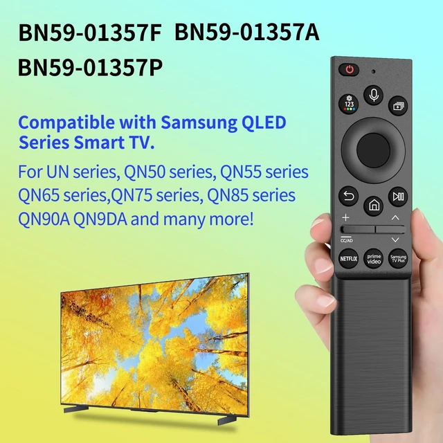Alt view image 4 of 5 - BN59-01357A Voice Remote Control Replacement fit for Samsung Smart TVs Compatible with Samsung QLED Series Smart TV Also BN59-01357F BN59-01357P Full Function Replacement
