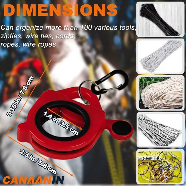 Alt view image 6 of 7 - Zip Tie Holder Cable Tie Holder Heavy-Duty Colored Upgraded for Tool Belt Organized Strong Efficient for Electrician Reusable Portable 6 Pack