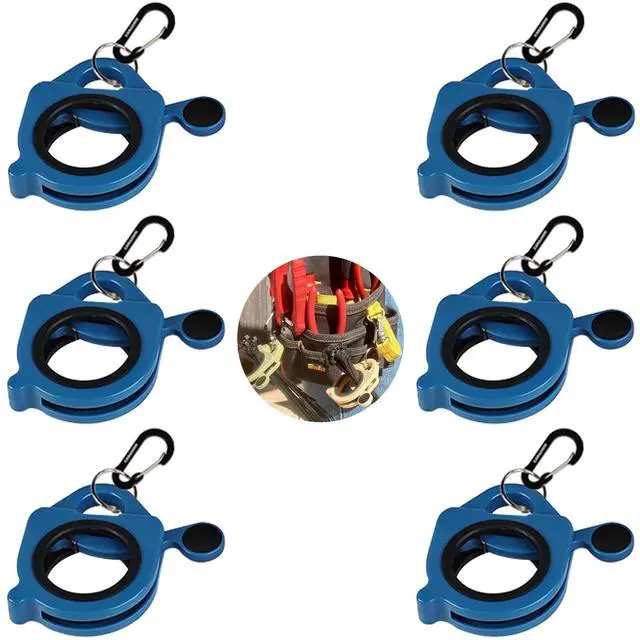 Main image of Zip Tie Holder Cable Tie Holder Heavy-Duty Colored Upgraded for Tool Belt Organized Strong Efficient for Electrician Reusable Portable 6 Pack