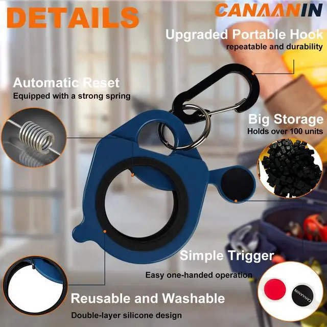 Alt view image 4 of 7 - Zip Tie Holder Cable Tie Holder Heavy-Duty Colored Upgraded for Tool Belt Organized Strong Efficient for Electrician Reusable Portable 6 Pack
