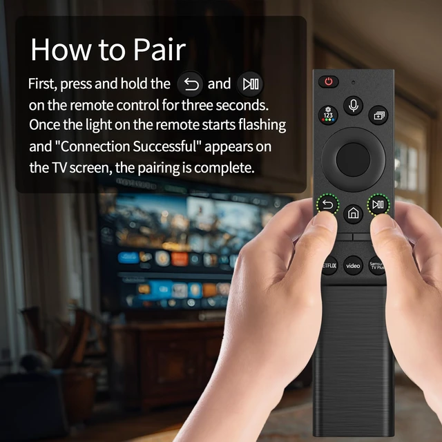 Alt view image 5 of 5 - BN59-01357A Voice Remote Control Replacement fit for Samsung Smart TVs Compatible with Samsung QLED Series Smart TV Also BN59-01357F BN59-01357P Full Function Replacement