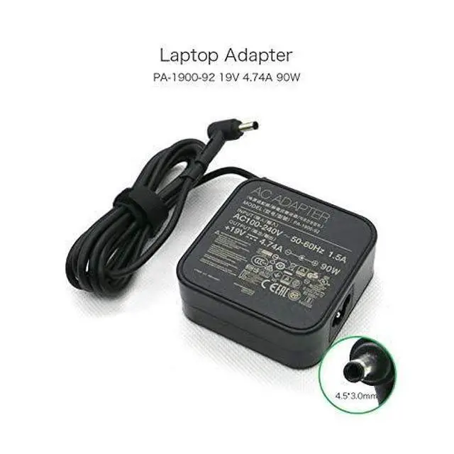 Alt view image 2 of 7 - 19V 4.74A 90W 4.5 * 3.0mm PA-1900-30 PA-1900-92 AC Adapter Charger Compatible for ASUS Zenbook U500V UX51V UX51VZ UX51VZA Laptop