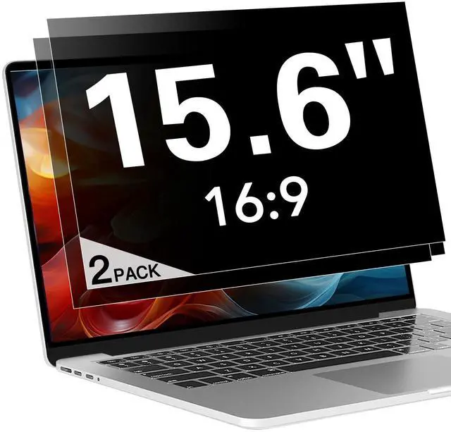 Main image of 2 Pack Laptop Privacy Screen 15.6 Inch (1920x1080) Display, Anti Blue Light Glare Anti Scratch Computer Privacy Shield for 15.6" Hp Lenovo Dell Acer Asus Samsung Portable Monitor