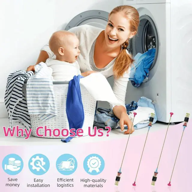 Alt view image 5 of 5 - WA45H7200AW/A2 WA45H7200AP/A2 Washer Suspension Rods for SAMSUNG WA456DRHDSU/AA WA456DRHDWR/AA WA400PJHDWR/AA WA422PRHDWR/AA WA400PJHDWR/AA WA50R5200AW/US WA50R5200AV/A4 WA50R5400AW/US