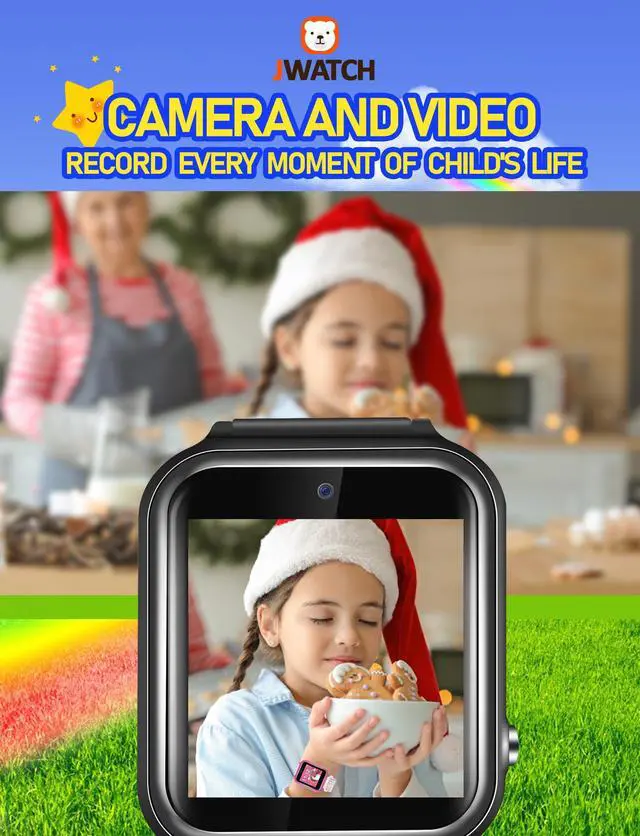 Alt view image 6 of 6 - Kids Smart Watch Phone Sos with 10 Stories 24 Puzzle Games Pedometer Alarm Clock Kids Watches Toys for 6 7 8 9 10 11 12 Boys Girls Gift for Birthday Christmas