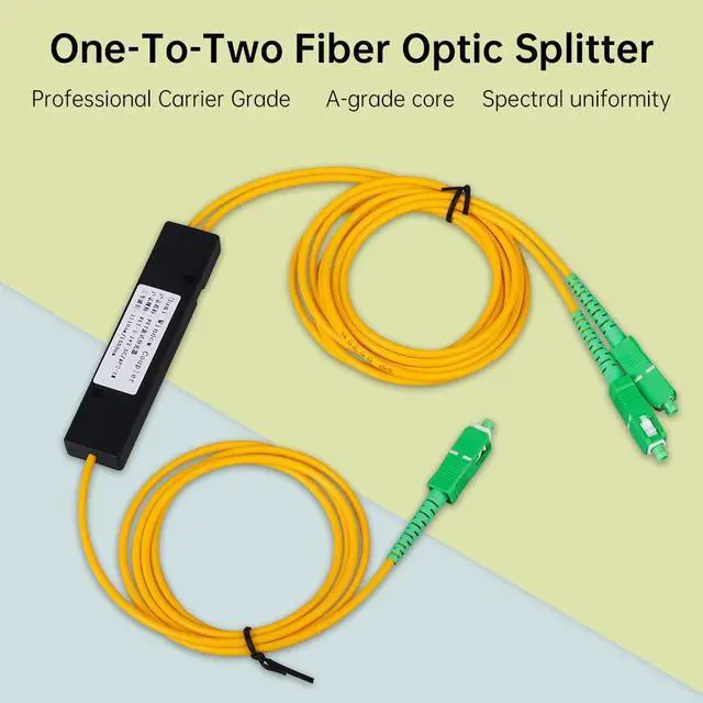 Alt view image 2 of 7 - SC/APC Fiber Optical FBT Splitter 1x2(1 in 2 Out) Singlemode 1310/1550nm for Network Signal Distribution(2 Pack)