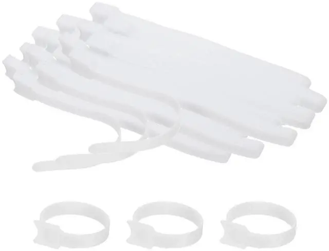 Main image of 8 Inch Reusable Cable Ties, 210 Pcs Cable Management Ties Adjustable Hook and Loop Fastening Cord Organizer for Home Office Laptops Data Cables, White