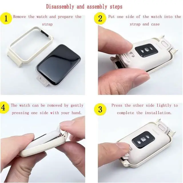 Alt view image 7 of 7 - Compatible with Xiaomi Mi Band 7 Pro Band,Mi Band 7 Pro Leather Replacement Bracelet Strap Wristband Accessories with Metal Frame for Xiaomi Mi Smart Band 7 Pro