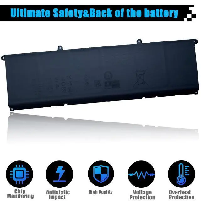 Alt view image 4 of 7 - RWFFJ Laptop Battery Replacement for DELL XPS 9640 2024 Series 0J8FK9 J8FK9 0WPGCC WPGCC 99.5Wh 8504mAh 11.7V