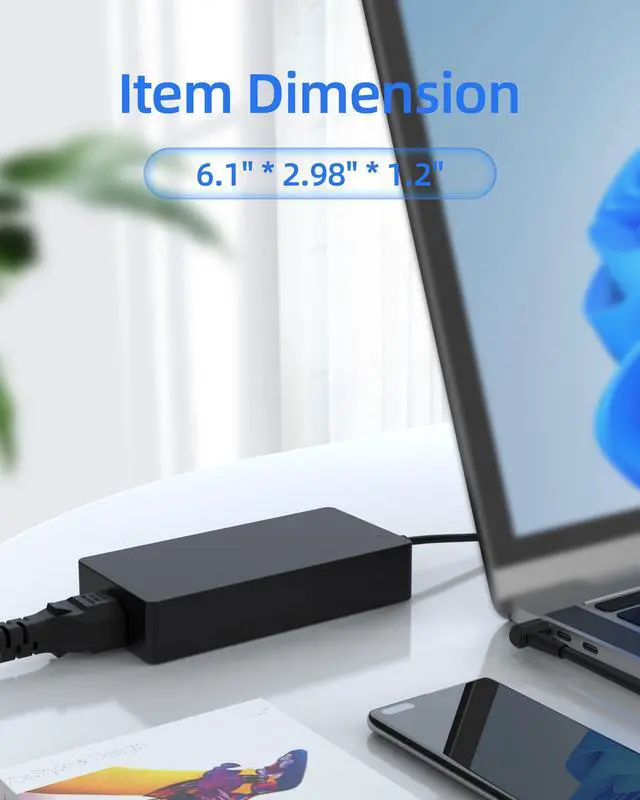 Alt view image 3 of 6 - 180W AC Charger Fit forMSI Katana GF66, Katana GF76, Pulse GL66, Pulse GL76, WF66, WF76, GV15 Thin Laptop Power Supply Adapter Cord (UL Listed)