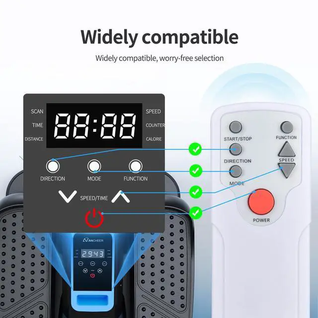 Alt view image 2 of 7 - Remote for ANCHEER/GUMWIG/HJDFGSS D802/KMSO16M Under Desk Elliptical | Easy pairing,Responsive control,for Amonax KMS011M