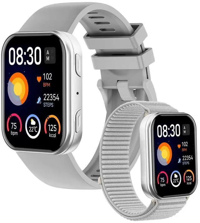 Main image of Smart Watch for Men/women 1.93" HD Fitness Tracker & band*2 for iOS/Android | 100+ sports activity tracker with hear trate/Stress/sleep monitor,10-15days Battery life waterproof gray