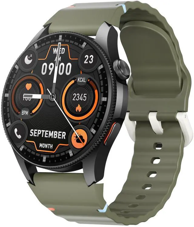 Main image of G12 Fitness Smartwatch with GPS, 2 Watch Bands, 1.43 AMOLED Screen, 3ATM 30M Waterproof, 450mAh Large Battery, Answer/Make Call, 24/7 Sleep Tracking, Compatible for Android iOS