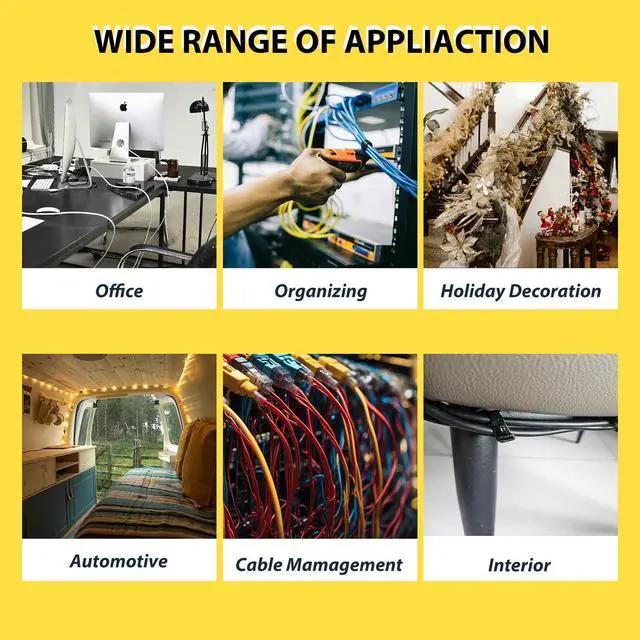 Alt view image 5 of 6 - Magnetic Zip Tie Mounts, 10 Pack Heavy Duty Magnetic Cable Holder with 20 Reusable Zip Ties - 31mm Multipurpose Magnet Wire Management Bases for Cord Organizer (Black)