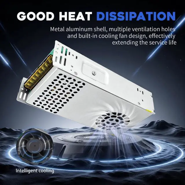 Alt view image 4 of 7 - 110V AC to DC 24V Converter 120V to 24V 15A 360W Power Supply | 15A 360W Switching Power Supply for LED Strip Motor Pump CCTV Camera System Car Stereo 3D Printer