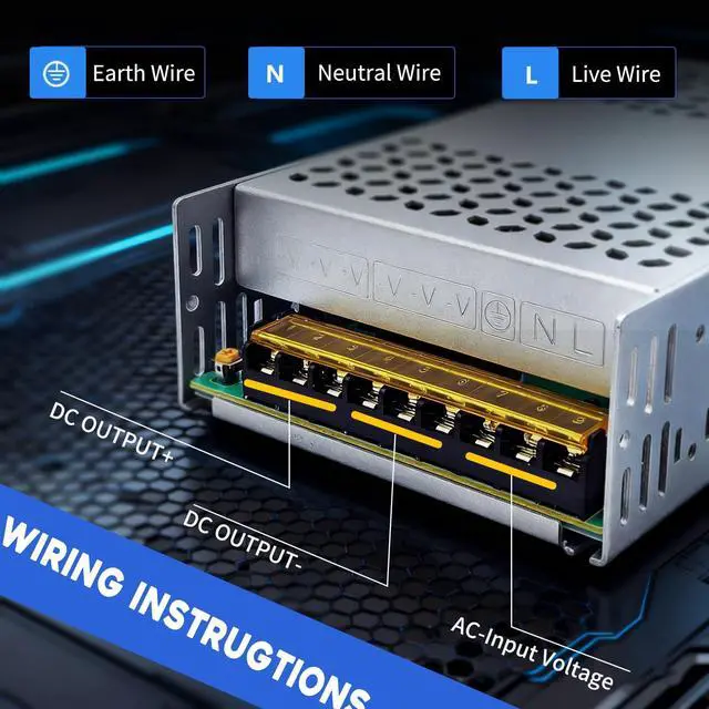 Alt view image 5 of 7 - 110V AC to DC 24V Converter 120V to 24V 15A 360W Power Supply | 15A 360W Switching Power Supply for LED Strip Motor Pump CCTV Camera System Car Stereo 3D Printer