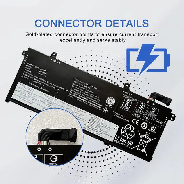 Alt view image 5 of 6 - L18C3P71 SB10K97648 02DL010 Battery Compatible with Lenovo ThinkPad T490 T495 T14 P14S P43S Series L18L3P73 SB10K97645 02DL007 L18M4P73 SB10K97646 02DL008 L18M4P74 SB10K97647 02DL010 11.52V